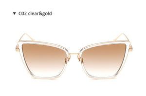 HAPIGOO New Brand Designer Cat Eye Sunglasses For Women