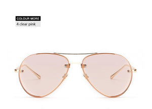 HAPIGOO Fashion Rimless Avition Sunglasses For Women