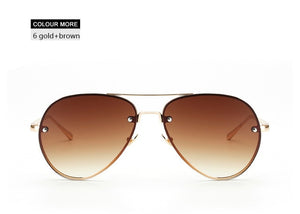HAPIGOO Fashion Rimless Avition Sunglasses For Women
